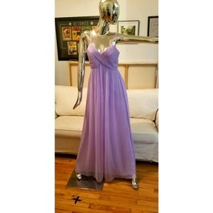 Lavender full length flowing dress